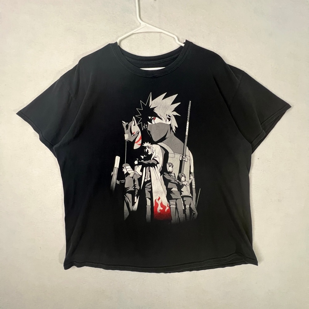 Y2k‎ Naruto Shippuden Black Ripple Junction TShirt Shonen Jump Adult 2XL Anime